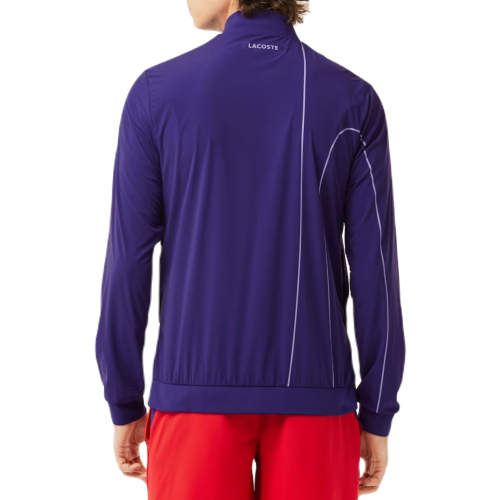 Men's Jumper Lacoste SPORT x Novak Djokovic Ceremony Jacket - purple Men's Jumper Lacoste SPORT x Novak Djokovic Ceremony Jacket - purple