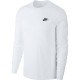 Men's long sleeve T-shirt Nike Sportswear Club Tee LS - white/black