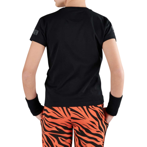 Boys' t-shirt Hydrogen Tennis Court Cotton T-Shirt - black/orange tiger Boys' t-shirt Hydrogen Tennis Court Cotton T-Shirt - black/orange tiger