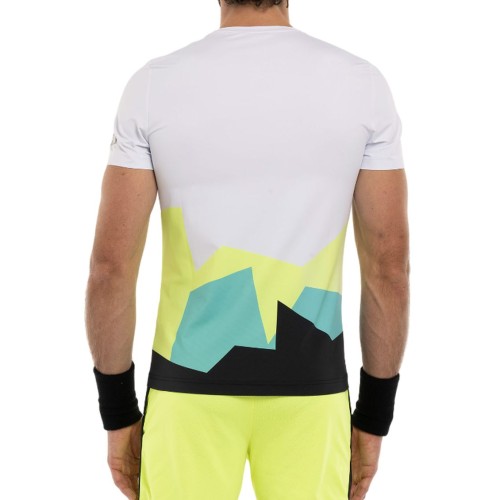 Men's T-shirt Hydrogen Mountains Tech T-shirt - white/yellow fluo/green/black Men's T-shirt Hydrogen Mountains Tech T-shirt - white/yellow fluo/green/black