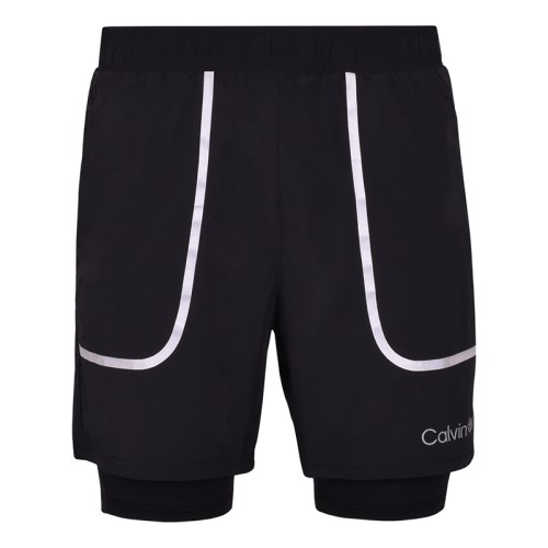 Men's shorts Calvin Klein 2 in 1 Woven Short - black Men's shorts Calvin Klein 2 in 1 Woven Short - black