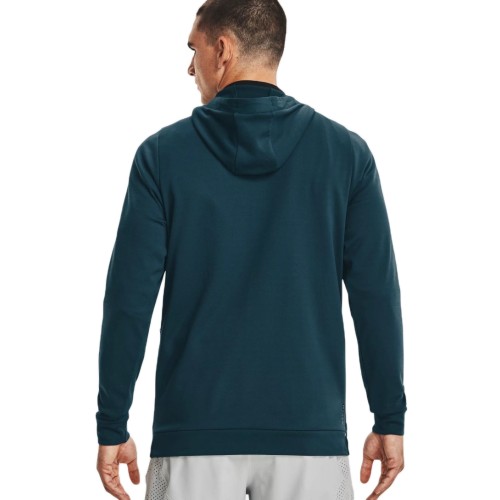 Men's Jumper Under Armour Rush Warm-Up Full-Zip Hoodie - blue note/black Men's Jumper Under Armour Rush Warm-Up Full-Zip Hoodie - blue note/black