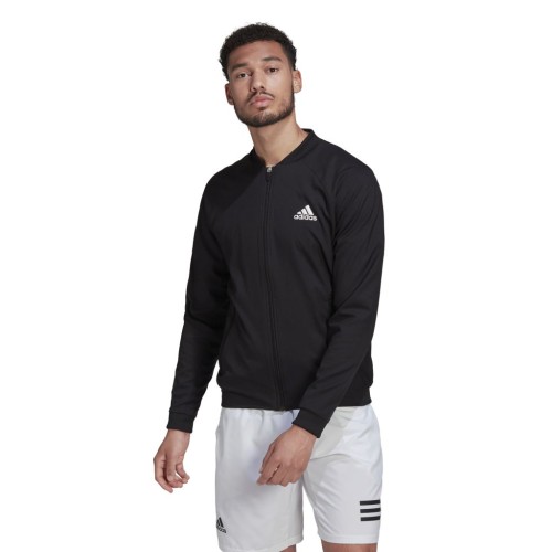 Men's Jumper Adidas Tennis Jacket - black/white Men's Jumper Adidas Tennis Jacket - black/white