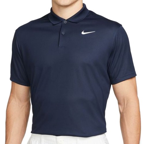 Men's Polo T-shirt Nike Court Dri-Fit Pique Polo M - obsidian/white