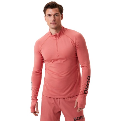 Men's Jumper Bj_rn Borg Borg Midlayer Half Zip - faded rose Men's Jumper Bj_rn Borg Borg Midlayer Half Zip - faded rose