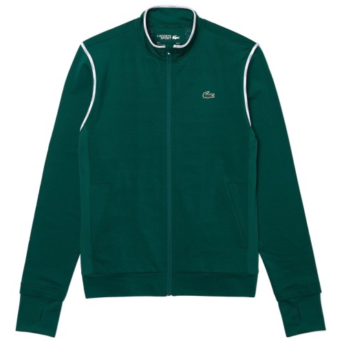 Men's Jumper Lacoste Thermo-Regulating Zip Sweatshirt M - green/white/navy blue Men's Jumper Lacoste Thermo-Regulating Zip Sweatshirt M - green/white/navy blue