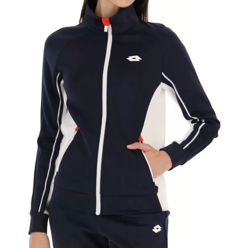 Women's jumper Lotto Squadra W II Jacket - navy blue/bright white Women's jumper Lotto Squadra W II Jacket - navy blue/bright white