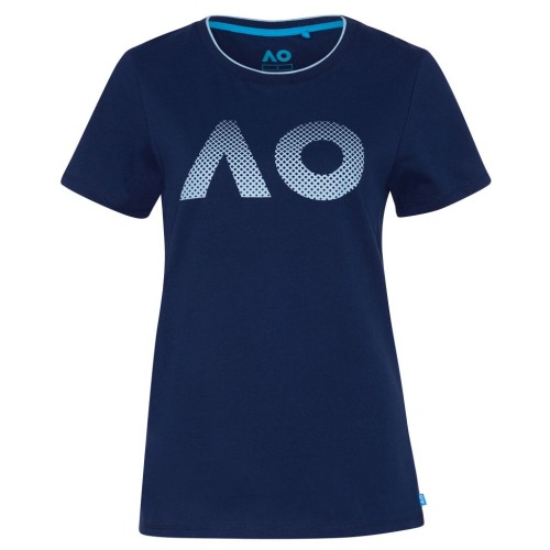 Women's T-shirt Australian Open T-Shirt AO Textured Logo - navy Women's T-shirt Australian Open T-Shirt AO Textured Logo - navy