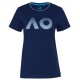 Women's T-shirt Australian Open T-Shirt AO Textured Logo - navy Women's T-shirt Australian Open T-Shirt AO Textured Logo - navy