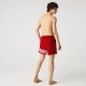 Men's shorts Lacoste Men's Men’s Pennants L Badge Light Swimming Trunks - red/white