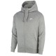 Men's Jumper Nike Swoosh M Club Hoodie FZ BB - dark grey heather/matte silver/white Men's Jumper Nike Swoosh M Club Hoodie FZ BB - dark grey heather/matte silver/white