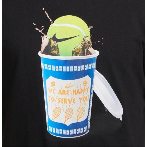 Men's T-shirt Nike Court Tennis T-Shirt - black Men's T-shirt Nike Court Tennis T-Shirt - black