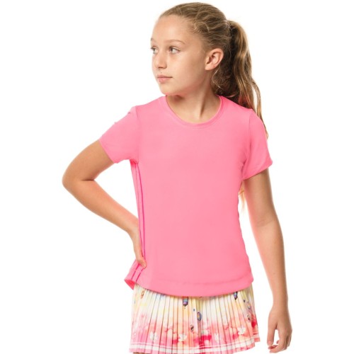 Girls' T-shirt Lucky in Love Core Dynamic High-Low S/S Girls - pink Girls' T-shirt Lucky in Love Core Dynamic High-Low S/S Girls - pink