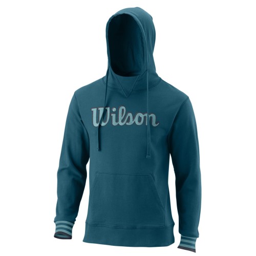 Men's Jumper Wilson Script Eco Cotton PO Hoody Slimfit - blue coral