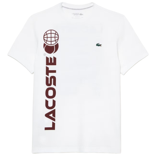 Men's T-shirt LacosteTennis x Daniil Medvedev Regular Fit T-Shirt - white