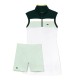 Women's dress Lacoste Recycled Fiber Tennis Dress with Integrated Shorts - white/green Women's dress Lacoste Recycled Fiber Tennis Dress with Integrated Shorts - white/green