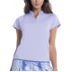 Women's T-shirt Lucky in Love All About Ikat Ruche Me Along Short Sleeve Top - purple Women's T-shirt Lucky in Love All About Ikat Ruche Me Along Short Sleeve Top - purple