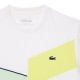 Men's T-shirt Lacoste Regular Fit Seamless Tennis T-Shirt - white/flashy yellow/green/navy blue Men's T-shirt Lacoste Regular Fit Seamless Tennis T-Shirt - white/flashy yellow/green/navy blue