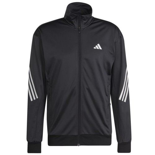 Men's Jumper Adidas 3-Stripes Knit Tennis Jacket - black Men's Jumper Adidas 3-Stripes Knit Tennis Jacket - black