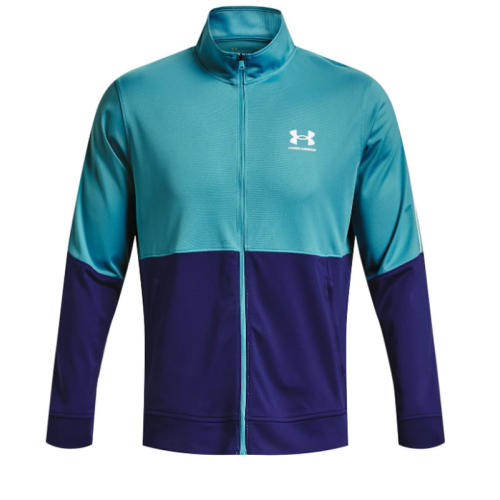 Men's Jumper Under Armour Men's UA Pique Track Jacket - glacier blue/sonar blue Men's Jumper Under Armour Men's UA Pique Track Jacket - glacier blue/sonar blue