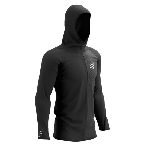 Men's Jumper Compressport 3D Thermo Seamless Hoodie Zip - black Men's Jumper Compressport 3D Thermo Seamless Hoodie Zip - black