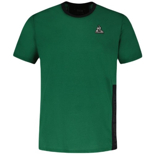 Men's T-shirt Le Coq Sportif TECH Tee Short Sleeve N°1 SS23 - vert fonc_ camuset Men's T-shirt Le Coq Sportif TECH Tee Short Sleeve N°1 SS23 - vert fonc_ camuset
