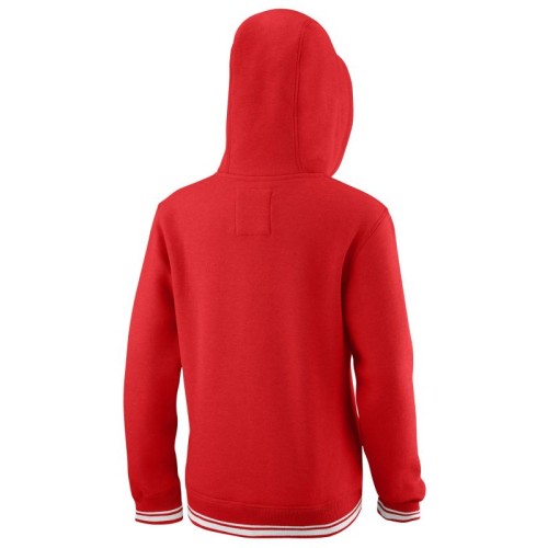 Boys' jumper Wilson Y Team Script FZ Hoody - wilson red Boys' jumper Wilson Y Team Script FZ Hoody - wilson red