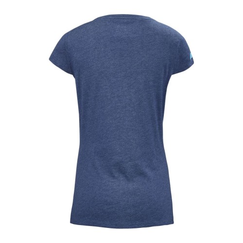 Women's T-shirt Babolat Exercise Stripes Tee W - estate blue heather Women's T-shirt Babolat Exercise Stripes Tee W - estate blue heather