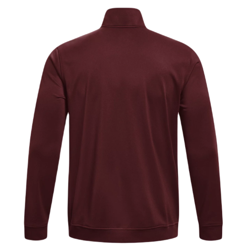 Men's Jumper Under Armour Sportsyle Tricot Jacket - dark maroon/white Men's Jumper Under Armour Sportsyle Tricot Jacket - dark maroon/white