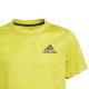 Boys' t-shirt Adidas Heat Ready Primeblue Freelift Tee - acid yellow/wild pine/white