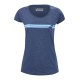 Women's T-shirt Babolat Exercise Stripes Tee W - estate blue heather Women's T-shirt Babolat Exercise Stripes Tee W - estate blue heather