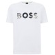 Men's T-shirt BOSS Cotton-Jersey T-Shirt With Foil-Print Logo - white