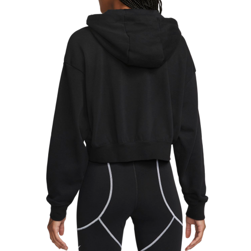 Women's jumper Nike Sportswear Club Fleece Oversized Crop Hoodie - black/white Women's jumper Nike Sportswear Club Fleece Oversized Crop Hoodie - black/white