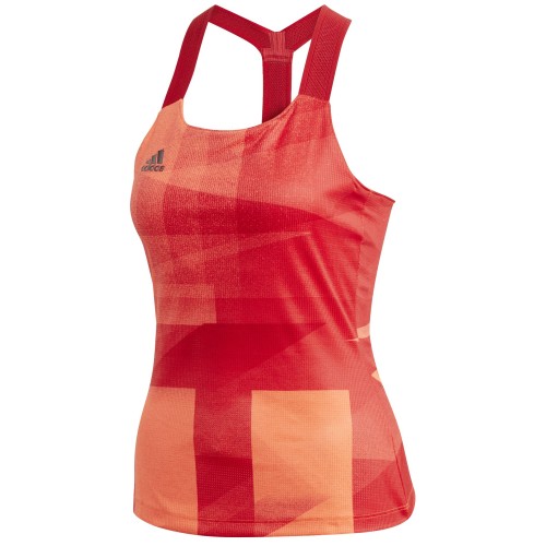 Women's top Adidas W Y-Tank Olympic HEAT.RDY - app solar red/scarlet