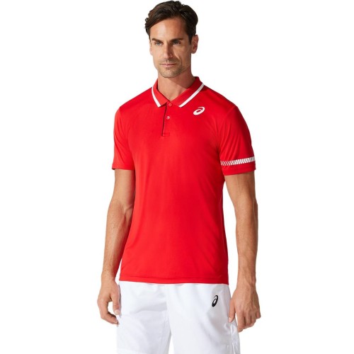 Men's Polo T-shirt Asics Court M Polo Shirt - classic red