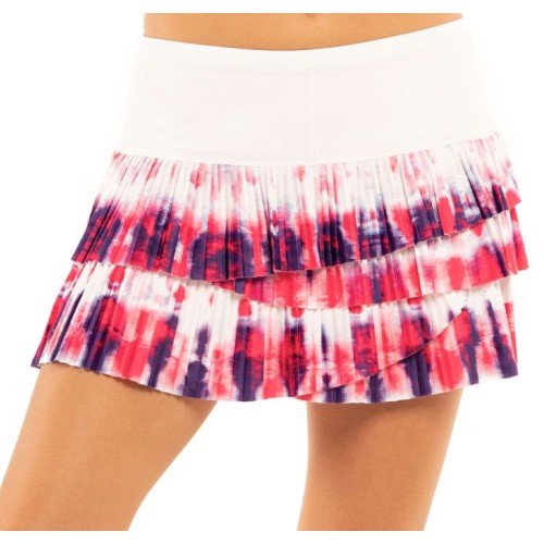 Women's skirt Lucky in Love Novelty Sunburst Pleated Scallop Skirt - multicolor