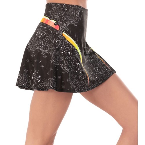 Women's skirt Lucky in Love Paisley In Love Long Paisley For You Skirt - black Women's skirt Lucky in Love Paisley In Love Long Paisley For You Skirt - black