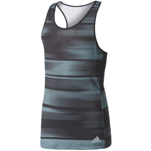 Girls' T-shirt Adidas Girls Advantage Trend Tank - black/onix/energy aqua Girls' T-shirt Adidas Girls Advantage Trend Tank - black/onix/energy aqua