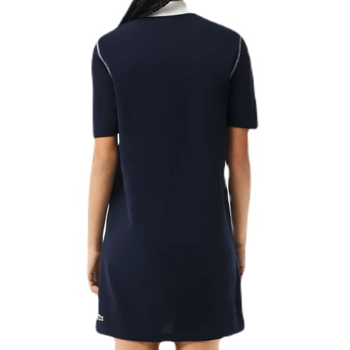 Women's dress Lacoste Sport Roland Garros Edition Pique Dress - navy blue/white Women's dress Lacoste Sport Roland Garros Edition Pique Dress - navy blue/white