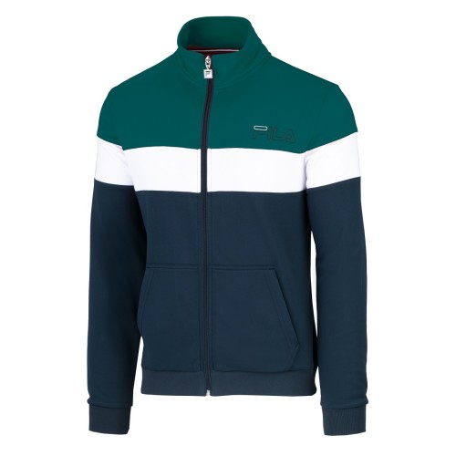 Men's Jumper Fila Jacket Lenni - peacoat blue/white/deep teal Men's Jumper Fila Jacket Lenni - peacoat blue/white/deep teal