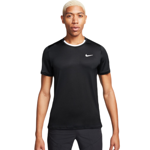 Men's T-shirt Nike Court Dri-Fit Advantage Top - black/white