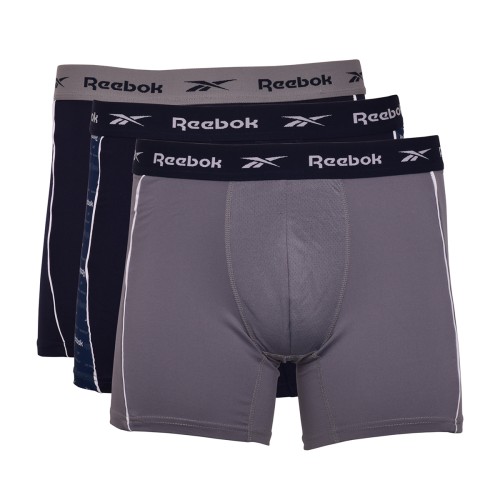 Men's Boxers Reebok Med Sports Trunk Jagger 3P - slate grey/vector navy/print