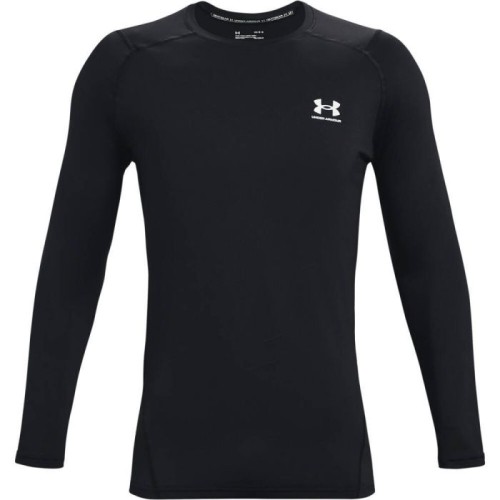 Men's long sleeve T-shirt Under Armour Men's HeatGear Armour Fitted Long Sleeve - black/white