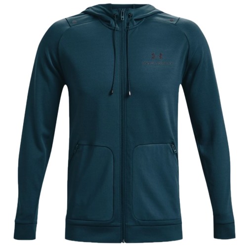 Men's Jumper Under Armour Rush Warm-Up Full-Zip Hoodie - blue note/black