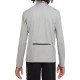 Boys' t-shirt Nike Dri-Fit Poly+ 1/4 Zip - carbon heather/reflective silver