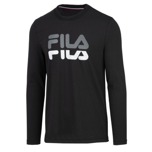 Men's long sleeve T-shirt Fila Longsleeve Lino T-Shirt - black