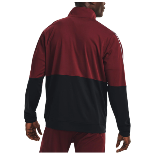 Men's Jumper Under Armour Men's UA Pique Track Jacket - chestnut red/black Men's Jumper Under Armour Men's UA Pique Track Jacket - chestnut red/black