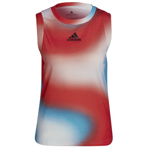 Women's top Adidas Mel Match Tank W - white/vivid red/skyrus