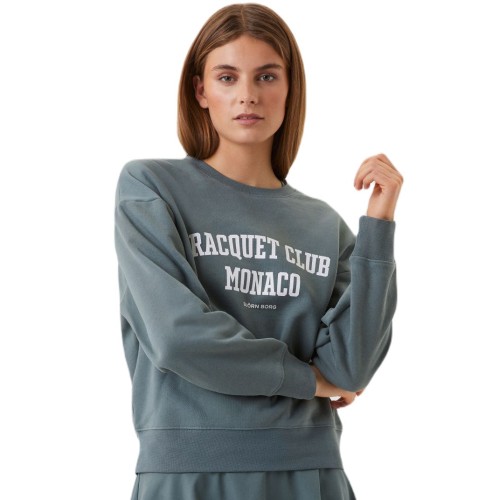 Women's jumper Bj_rn Borg Ace Boyfriend Crew - balsam green