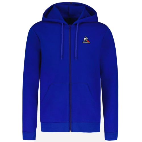 Men's Jumper Le Coq Sportif ESS Full Zip Hoody N°4 SS23 - bleu electro Men's Jumper Le Coq Sportif ESS Full Zip Hoody N°4 SS23 - bleu electro
